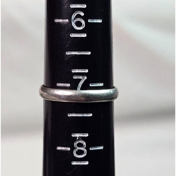 925 Sterling Silver Plt Evil Eye Obsidian Ring Size 7 Bezel Setting Boho Jewelry - Picture 5 of 5